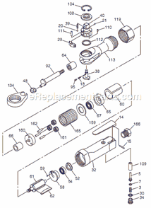 Page A Diagram and Parts List for CP886 T024240 Chicago Pneumatic Ratchet
